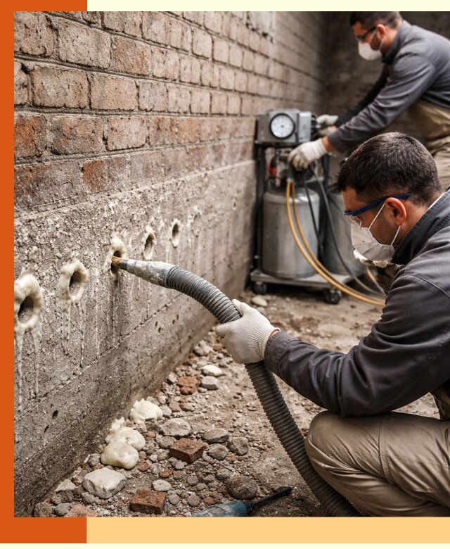 Заполнение колодцевой кладки ППУ в Тихвине быстро и герметично