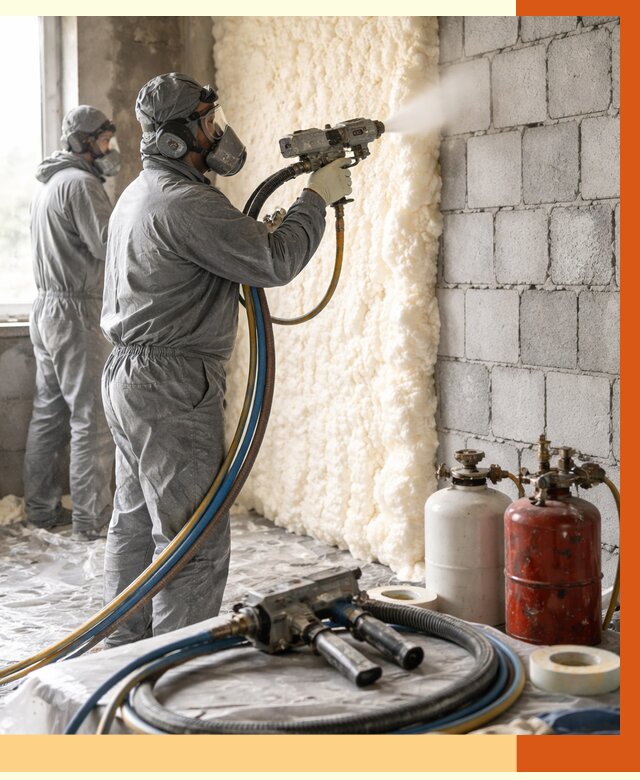 Утепление блочной стены ППУ в Тихвине от 4644 руб./м² — ТепломастерТхв