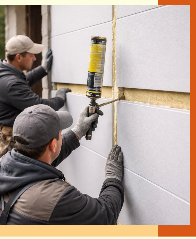 Утепление сэндвич панелей ППУ в Тихвине от 4590 руб. за м2 | ТепломастерТхв