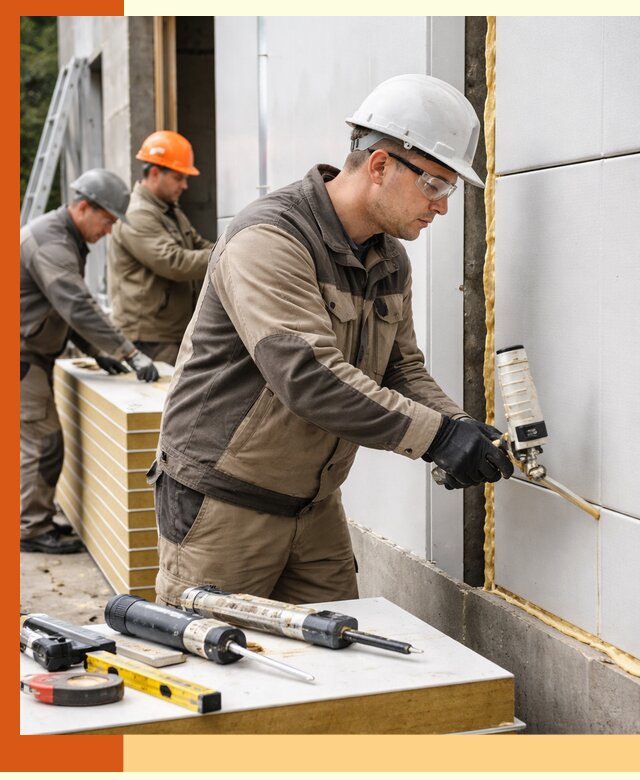 Утепление сэндвич-панелей пенополиуретаном в Тихвине