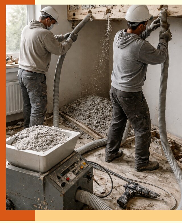 Заполнение пустот перекрытий пеной и наполнителями в Тихвине