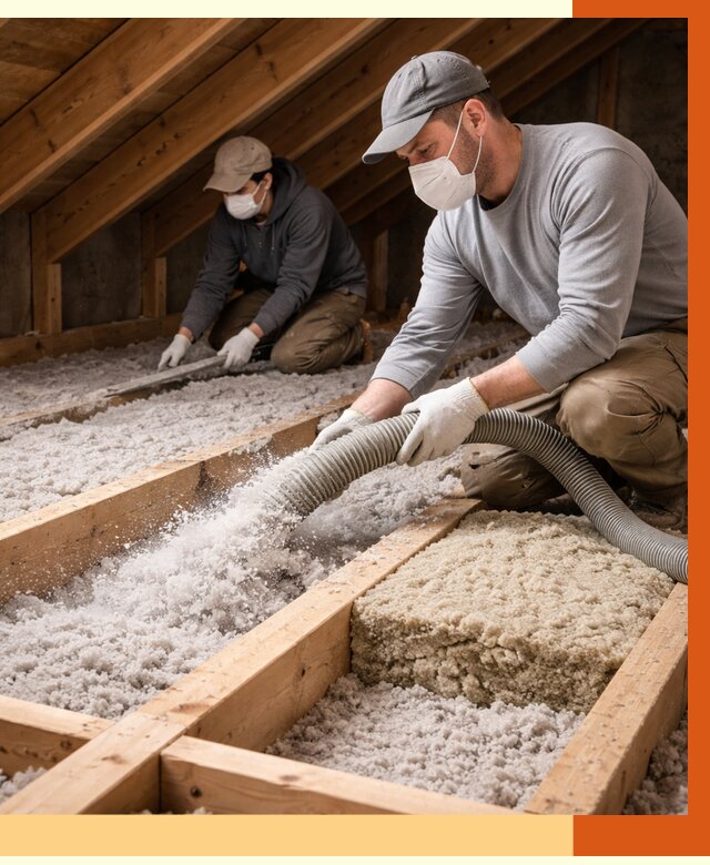 Заполнение полостей чердачного перекрытия в Тихвине от 4918 руб. | ТепломастерТхв