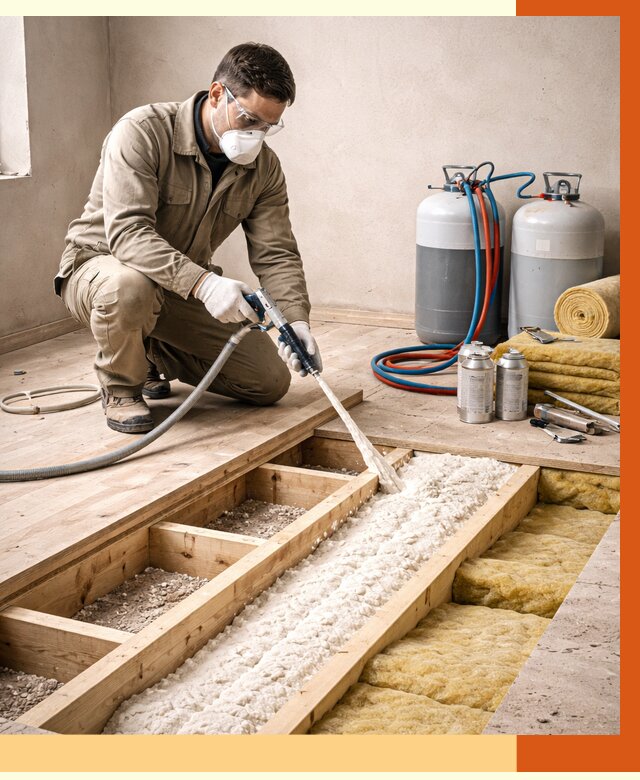 Заполнение полостей межэтажного перекрытия в Тихвине от 4590 руб. | ТепломастерТхв