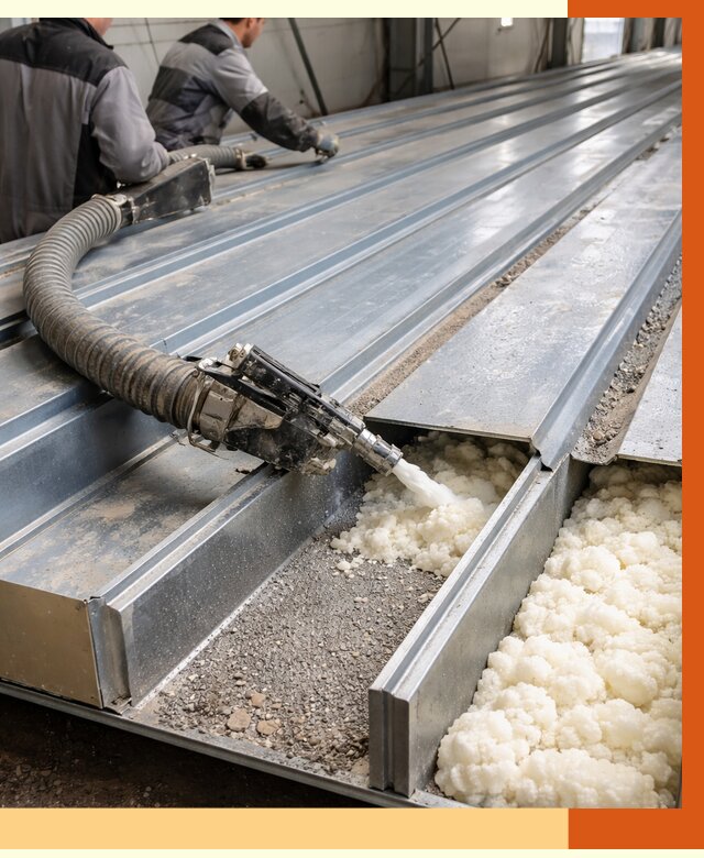 Заполнение пустот кровельных панелей в Тихвине от 7868 руб. под ключ | ТепломастерТхв