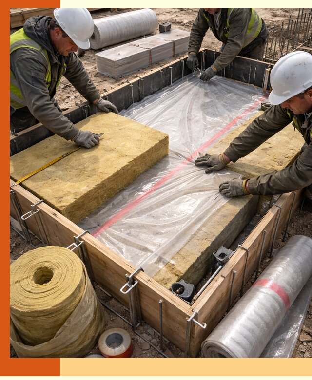 Теплоизоляция опалубки для строительства в Тихвине