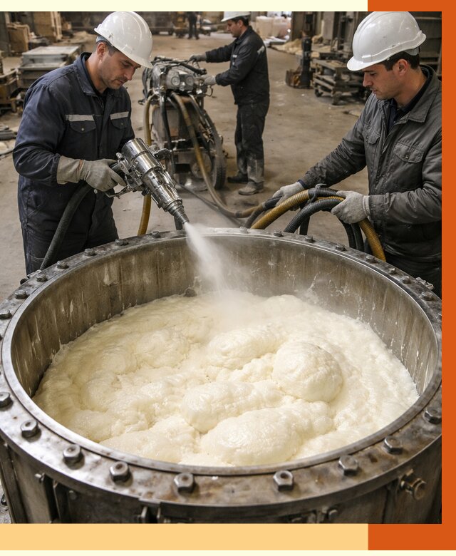 Заливка ППУ в емкости в Тихвине от 7923 руб. — утепление емкости под ключ | ТепломастерТхв