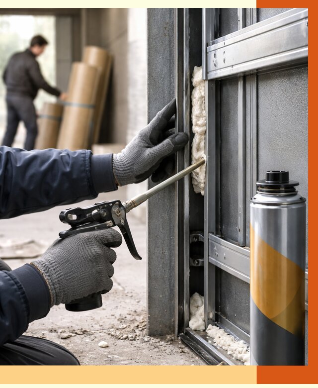 Заполнение пустот ворот в Тихвине от 4918 руб. — заливка ППУ, утепление под ключ | ТепломастерТхв