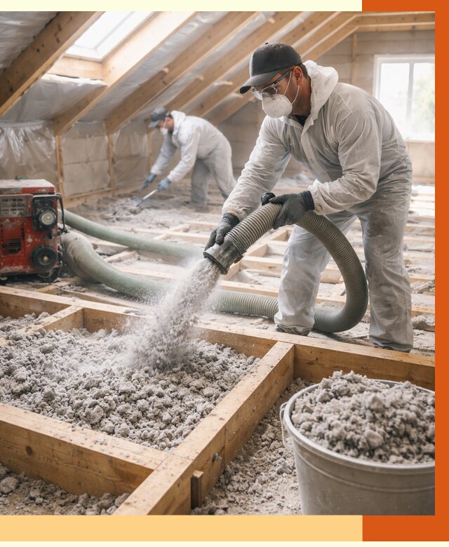 Утепление эковатой в Тихвине от 3224 руб./м2 — монтаж и задувка | ТепломастерТхв