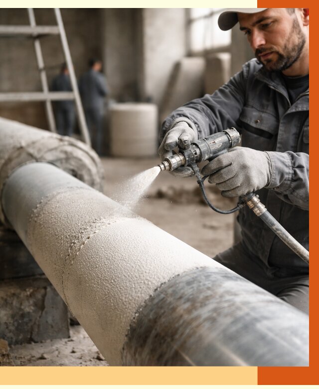 Утепление труб жидкой теплоизоляцией в Тихвине от 8196 руб. под ключ | ТепломастерТхв