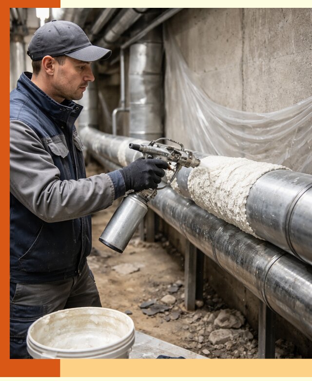 Утепление труб жидкой теплоизоляцией в Тихвине