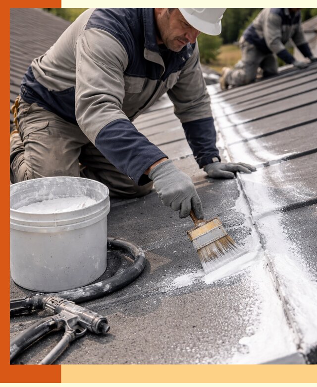 Утепление кровли жидкой теплоизоляцией в Тихвине