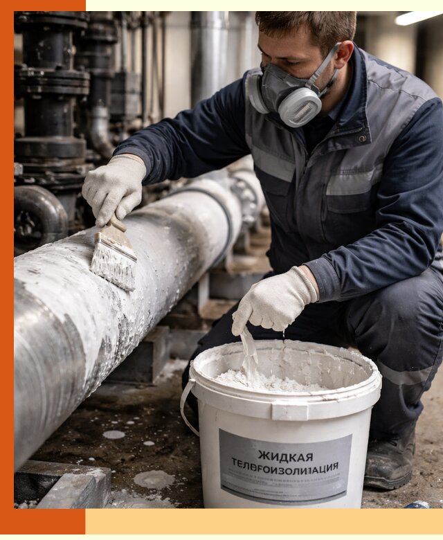 Утепление оборудования жидкой теплоизоляцией в Тихвине