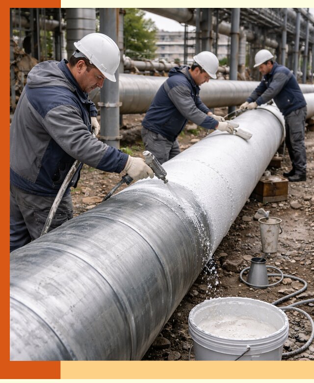 Утепление теплотрассы жидкой теплоизоляцией в Тихвине