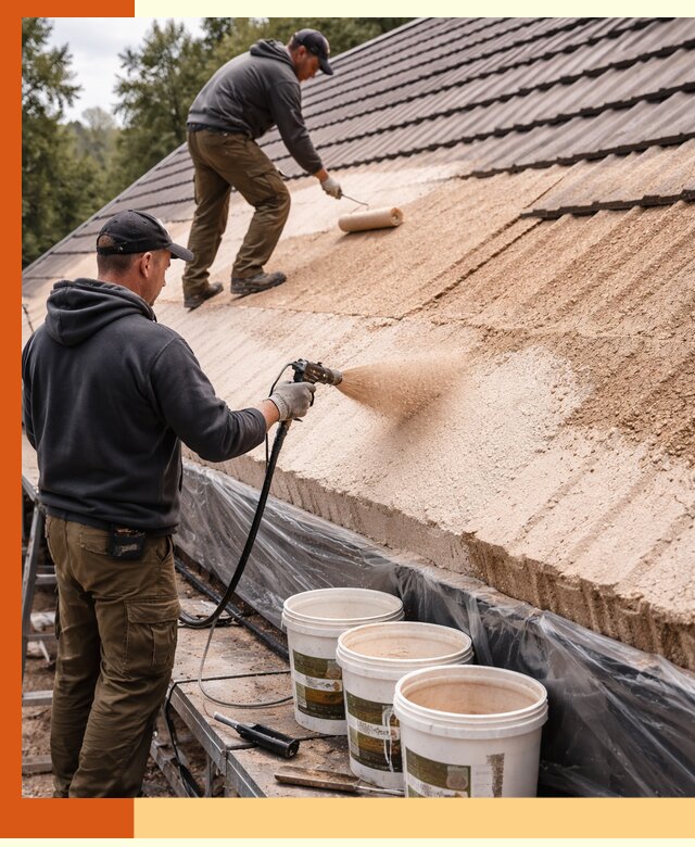 Утепление кровли жидкой пробкой в Тихвине для домов и зданий