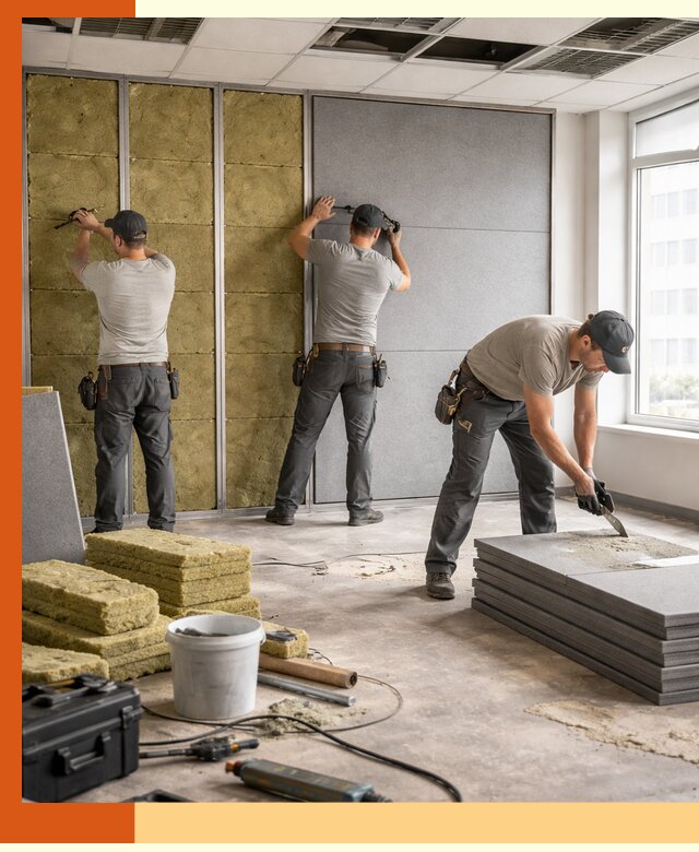 Профессиональная шумоизоляция офисов в Тихвине для комфорта сотрудников