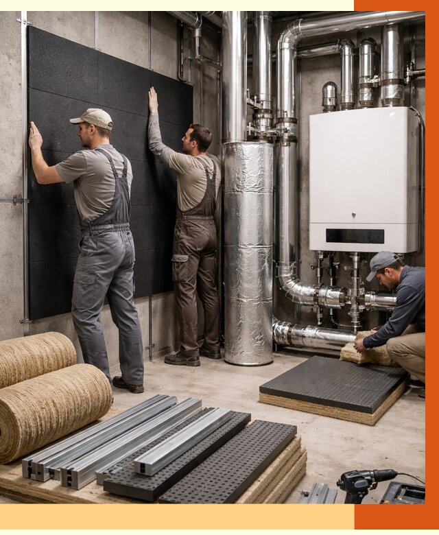 Шумоизоляция котельной в Тихвине от 7103 руб. под ключ | Профессиональная звукоизоляция — ТепломастерТхв