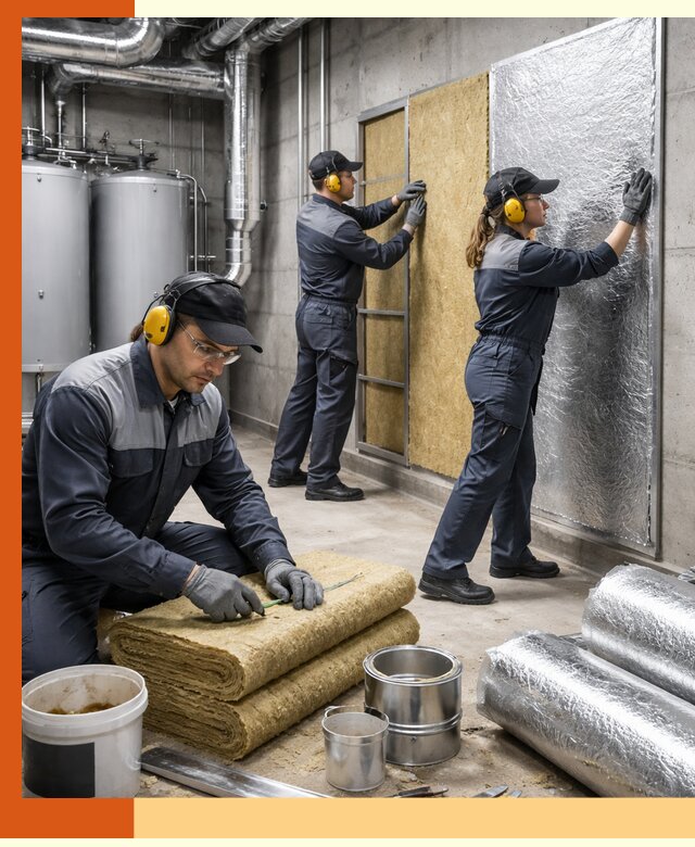 Шумоизоляция котельной в Тихвине: профессиональный монтаж и материалы