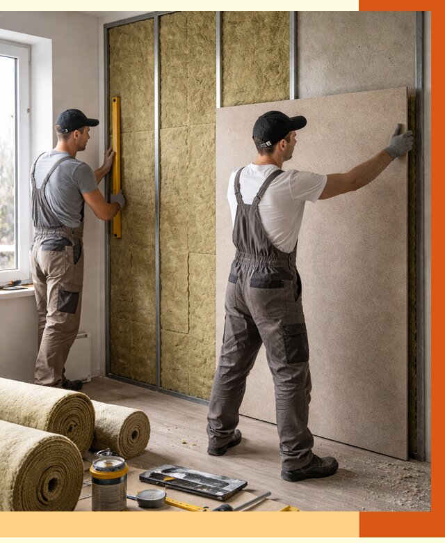 Шумоизоляция стен в Тихвине от 4918 руб/м2 — звукоизоляция стен под ключ | ТепломастерТхв