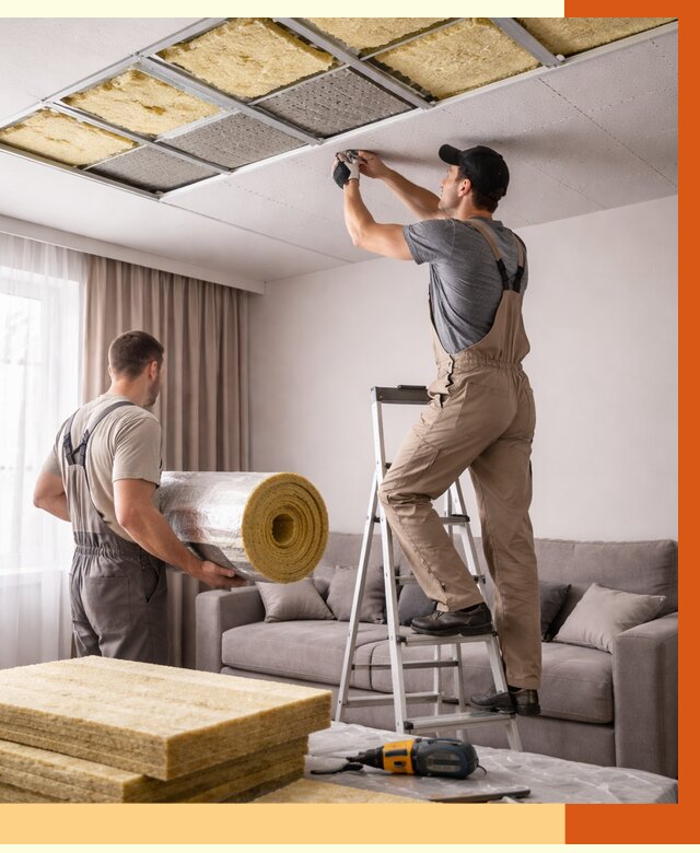 Шумоизоляция потолка в Тихвине от 2459 руб. под ключ | Профессионально — ТепломастерТхв