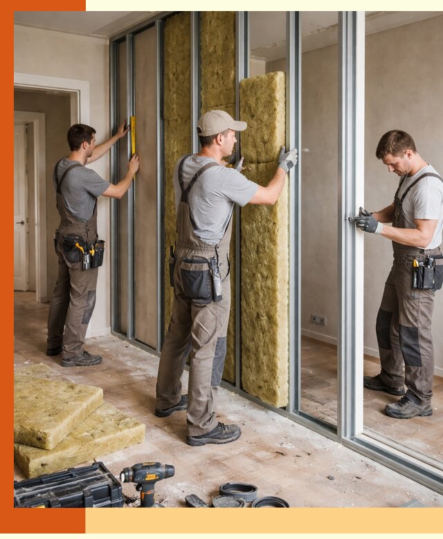 Шумоизоляция межкомнатных перегородок в Тихвине эффективно и надёжно