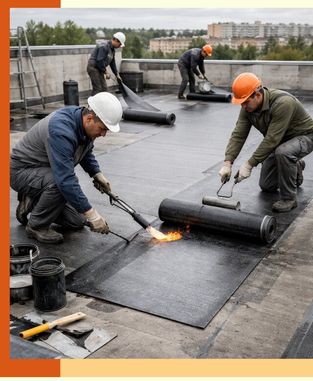 Профессиональная гидроизоляция плоской кровли в Тихвине