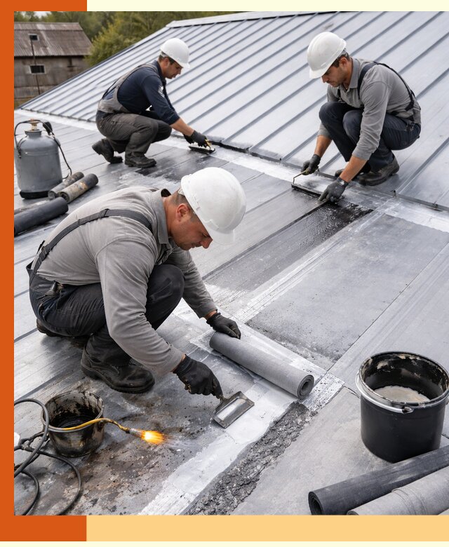 Гидроизоляция металлической кровли с гарантией в Тихвине