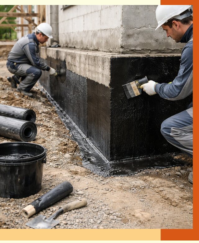 Гидроизоляция фундамента в Тихвине от 1366 руб. — профессионально, под ключ | ТепломастерТхв