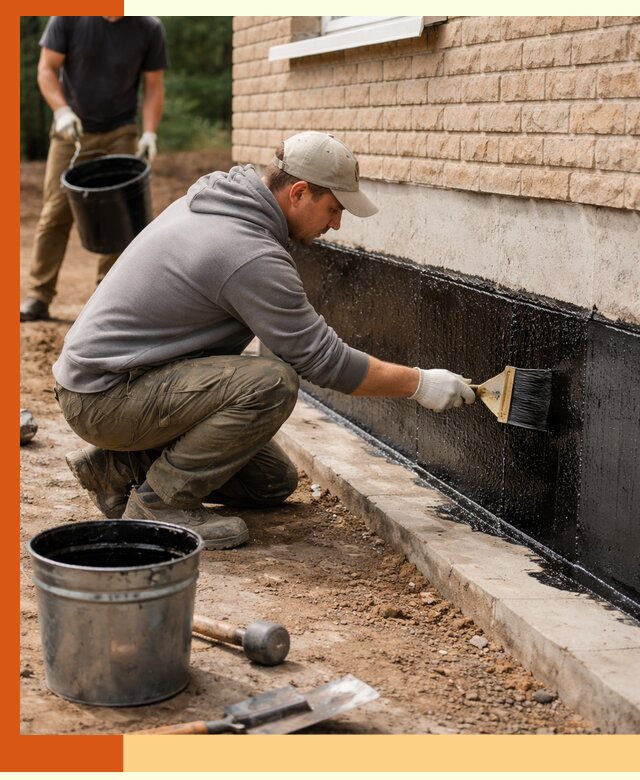 Гидроизоляция цоколя домов и зданий в Тихвине эффективными методами