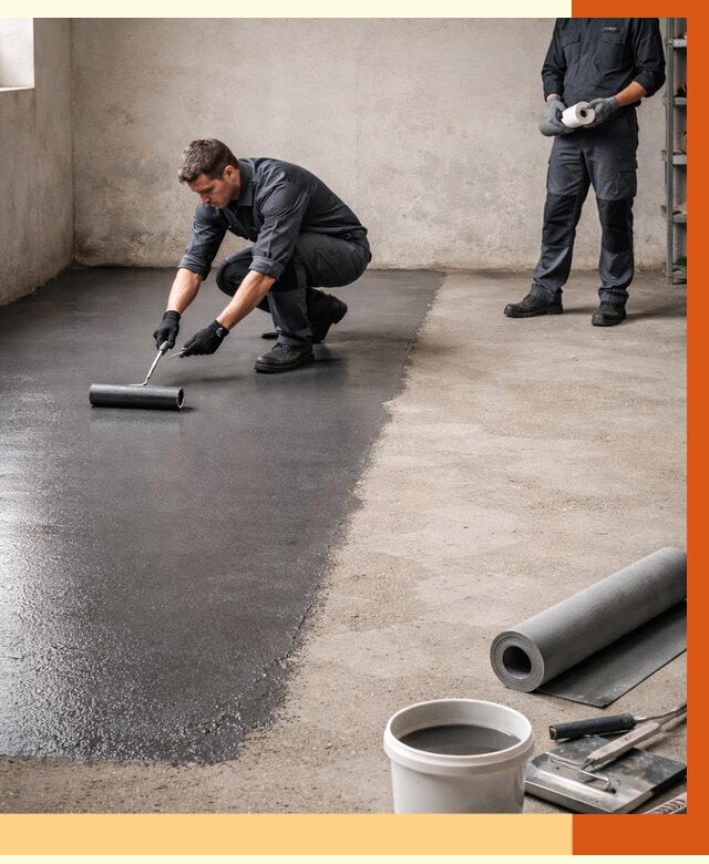 Гидроизоляция гаражного пола в Тихвине от 3825 руб./м² — ТепломастерТхв профессионально