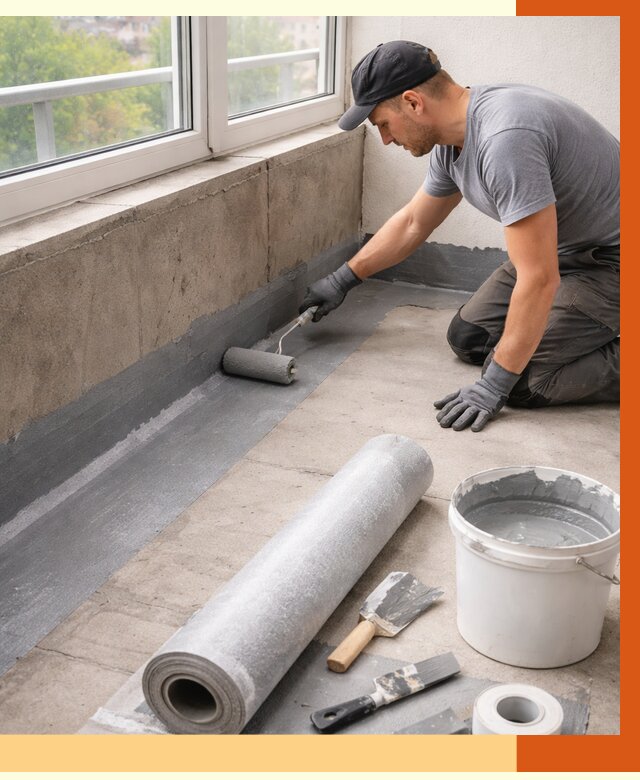 Профессиональная гидроизоляция балкона в Тихвине от 4590 руб. | ТепломастерТхв