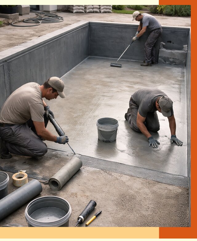 Профессиональная гидроизоляция бассейна в Тихвине от 7103 руб. за м2 | ТепломастерТхв