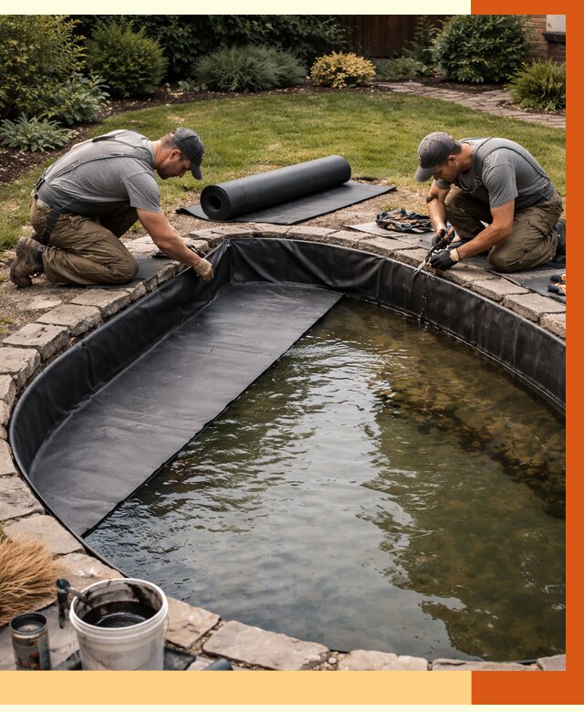 Гидроизоляция пруда в Тихвине от 16392 руб. под ключ | ТепломастерТхв профессионально