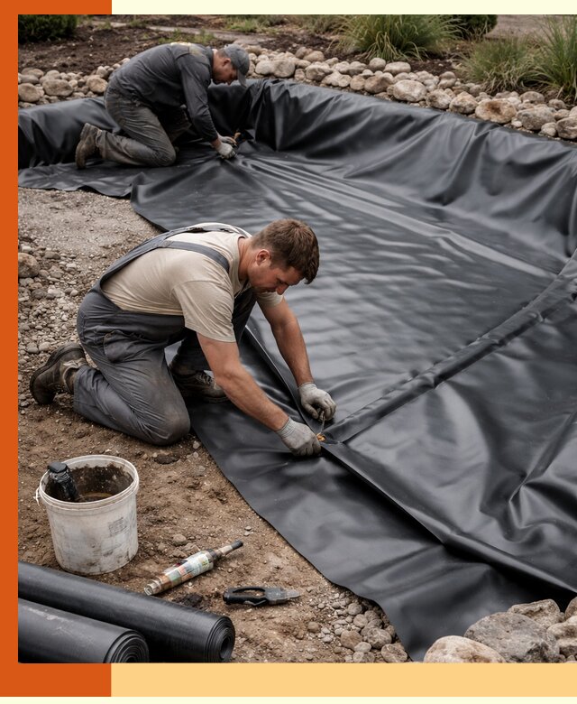 Гидроизоляция пруда в Тихвине: надежная защита и герметизация