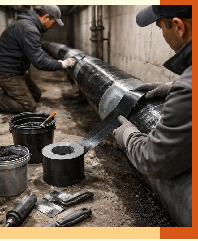 Гидроизоляция труб в Тихвине от 2732 руб. — профессиональная герметизация | ТепломастерТхв