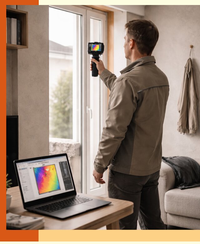 Тепловизионное обследование квартиры в Тихвине для поиска утечек тепла