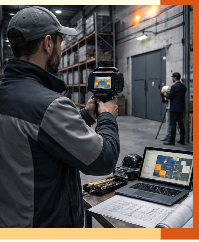 Тепловизионное обследование склада в Тихвине от 7103 руб. | ТепломастерТхв