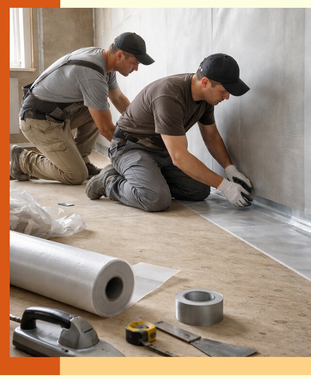 Монтаж пароизоляции для дома и помещений в Тихвине