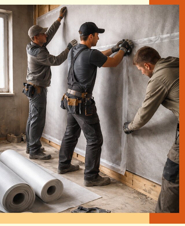 Монтаж ветроизоляции в Тихвине от 4918 руб./м2 — профессионально | ТепломастерТхв