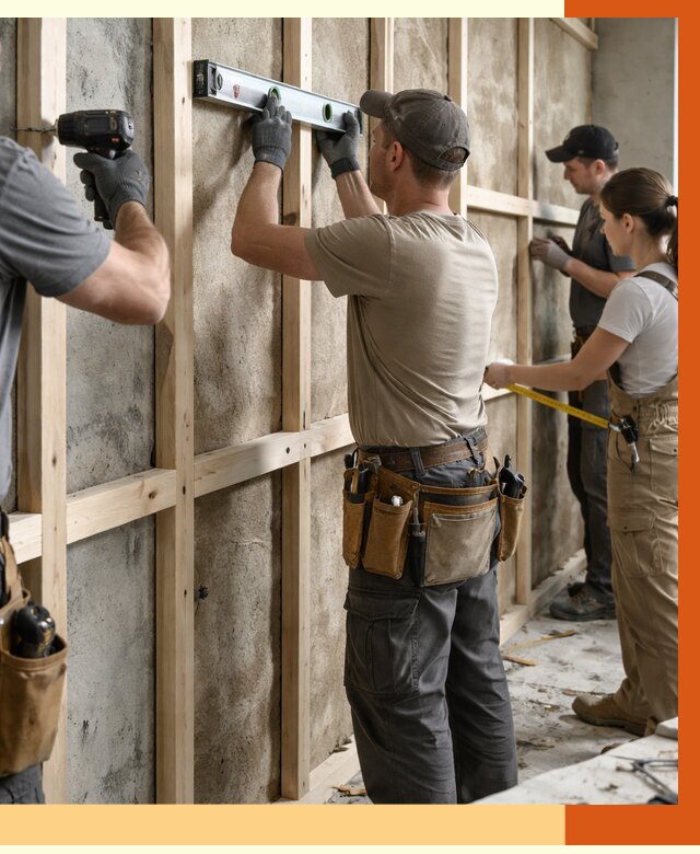 Монтаж обрешетки под утепление в Тихвине от 1257 руб/м² | Заказать у ТепломастерТхв